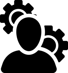 Admin With Cogwheels Sketch Svg Vector, Free Vectors File